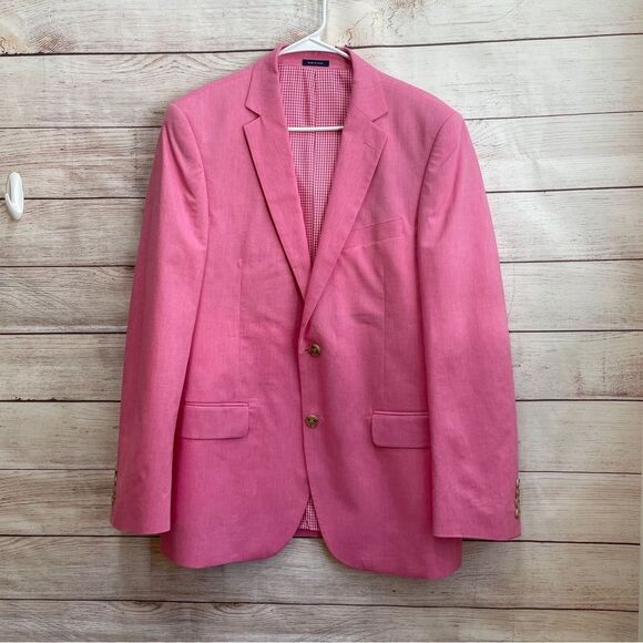 STAFFORD 100% COTTON BLAZER IN PINK - Picture 1 of 6